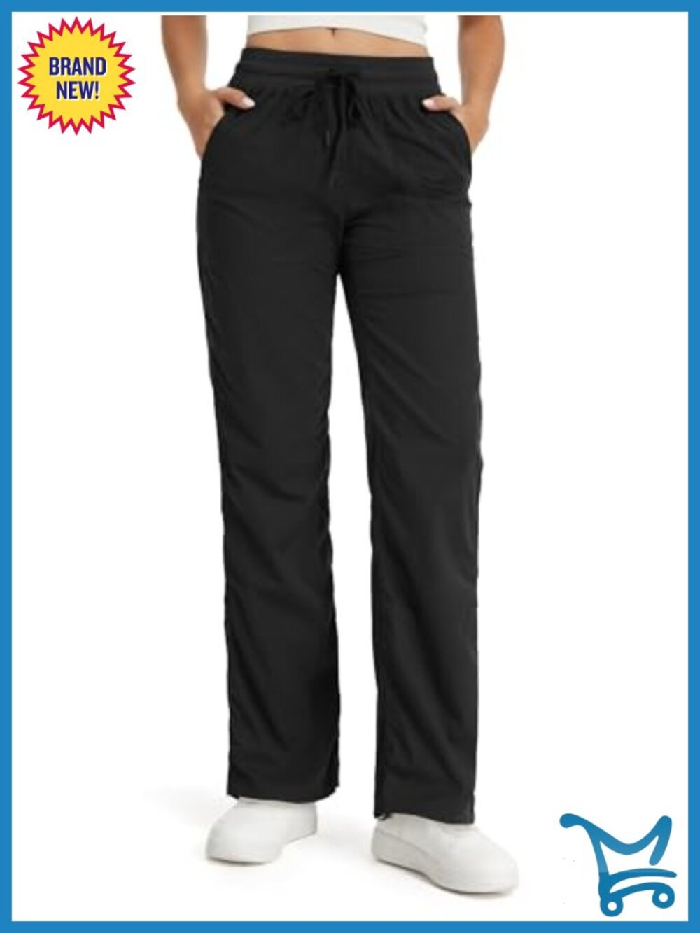 Petite 26" Inseam Nylon Elastane Straight Leg Ruched Athletic Joggers